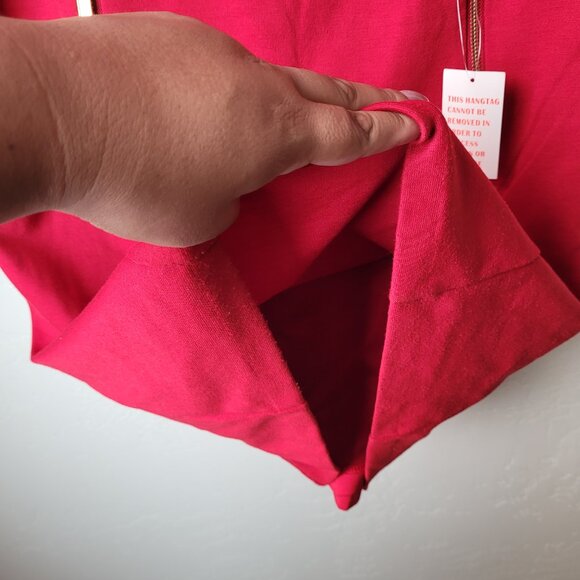 Venus Red Studded Long sleeve Zipper Dress - Picture 6 of 8